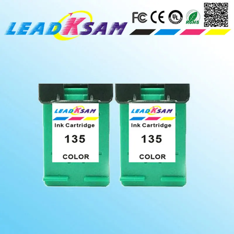 2Color 2 комплекта/4 шт. принтер картридж совместимый для hp129 135 для 129 135 C4110 C4140 C4150 C4170 C4183 C4188 C4190 C4193 - Цвет: 2Color