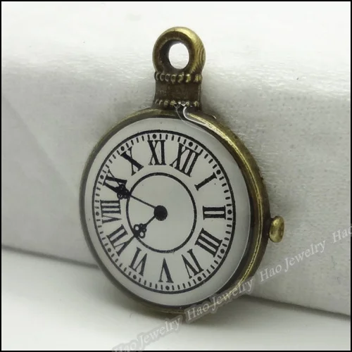 30 шт. винтажные подвески часы античная бронза подходит для браслетов ожерелий