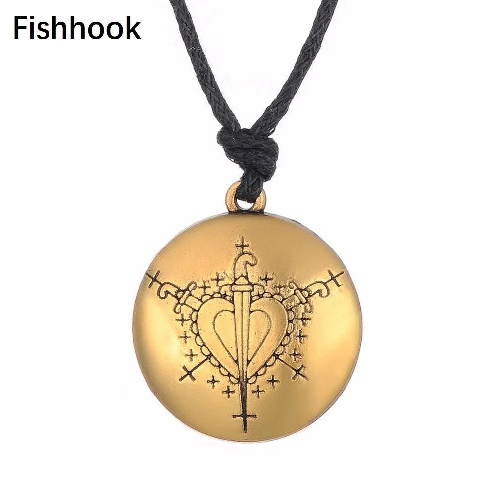 Fishhook Ezili Dantor Voodoo Loa Veve кулон Lwa Материнство ювелирные изделия Hoodoo амулет