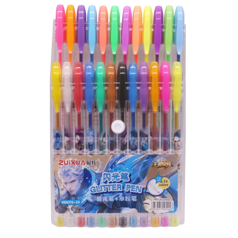 

Gel Pen Set 24 36 48 color Refills Metallic Pastel Neon Glitter Sketch Drawing Color Pen School Stationery Marker for Kids Gifts