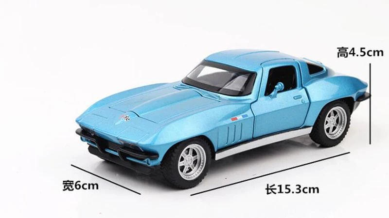 15 3 см 1/32 масштаб U. S. Chevrolet металлический цветной сплав Corvette C2 гоночный автомобиль