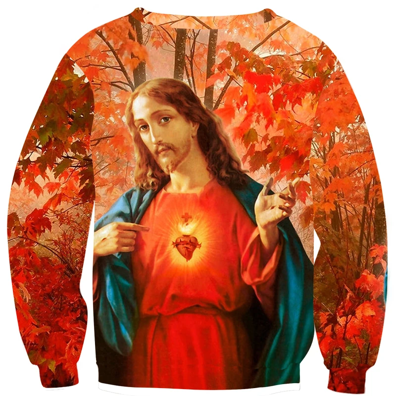 YFFUSHI/высокое качество толстовка с принтом Jesus в стиле хип-хоп пуловеры большого