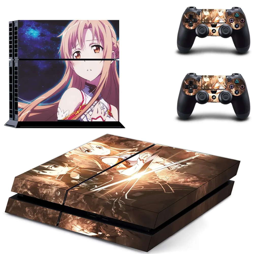 Аниме милые девушки сабля PS4 переводная картинка наклейка для Sony PlayStation 4 консоли