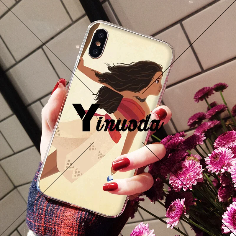 Yinuoda принцесса Моана прозрачный мягкий чехол для телефона Apple iPhone 8 7 6 6S Plus X XS MAX 5 5S