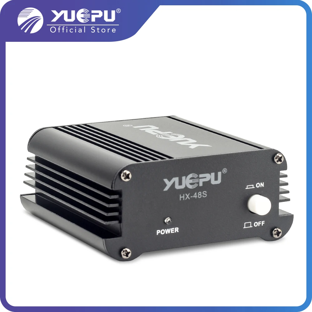 YUEPU HX-48s 48V Phantom источник питания для конденсаторного микрофона XRL разъем компьютера Mic Studio