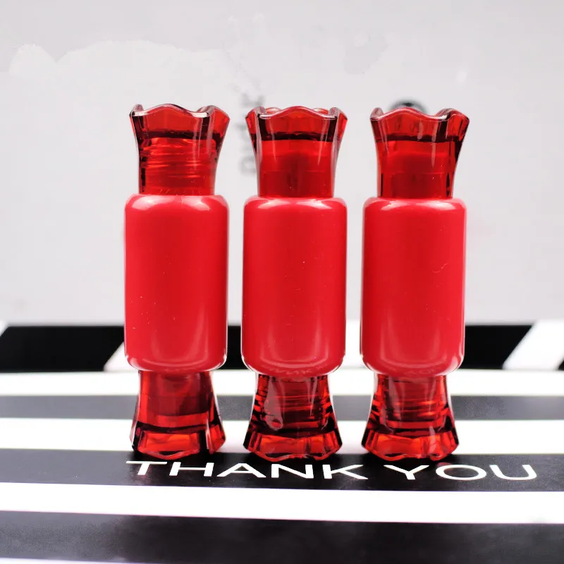 Пикантный красный пустой тюбик для блеска губ многоразовый образец сделай сам