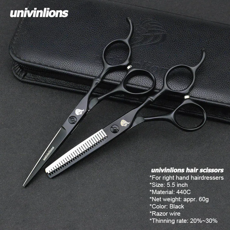 5.5/6" black gold barber hair scissors hairdressing scissors professional hair scisor barber supplies shears gift japan haircut