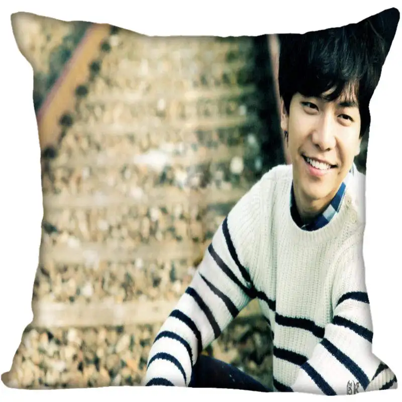 10 На заказ Kpop Lee Seung Gi печатные квадратные шелковые наволочки 40x40 см, 35x35 см одна сторона атласная Наволочка логотип - Цвет: 10