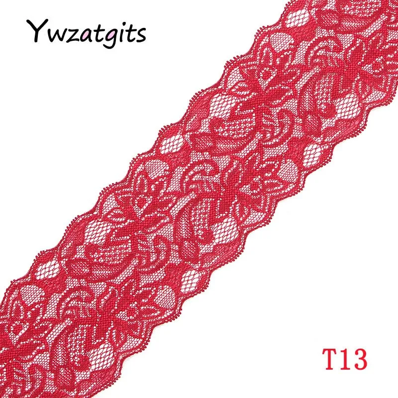 Ywzatgits 2y/5y Цветочная вышивка из кружевной ткани Отделка ленты для самостоятельного пошива одежды одежда материалы ручной работы аксессуары YR0201 - Цвет: C4 Red