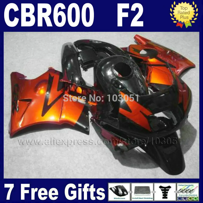 

OEM motorcycle fairings for Honda 1991 1992 1993 1994 CBR 600 F2 CBR600 F 91 92 93 94 CBR600 F2 brown black fairing kits+ tank