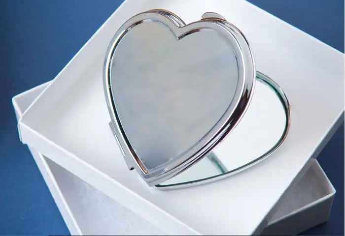 50 шт. компактные металлические зеркала в форме сердца | Красота и здоровье