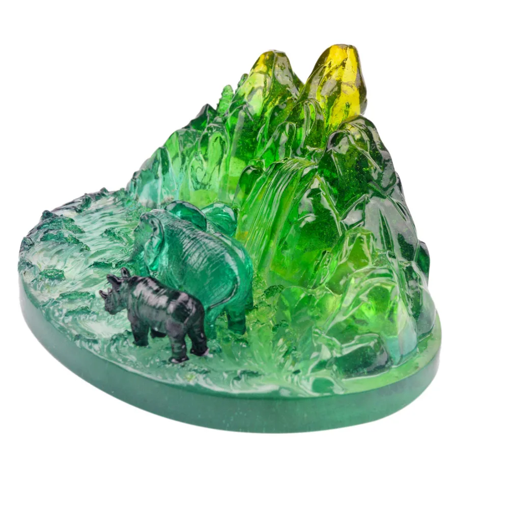 Новинка 2017 г. риноцерос и слон фэн-шуй в природной среде обитания W2389 | Дом сад