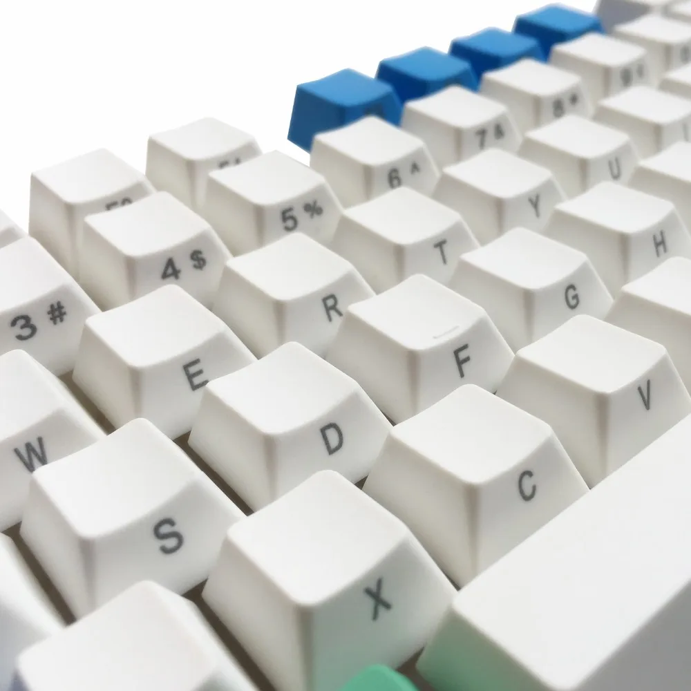 Клавишные колпачки pbt Мел Keyset ANSI/ISO боковой принт вишни MX Крышка для 60%/TKL 87/104/108