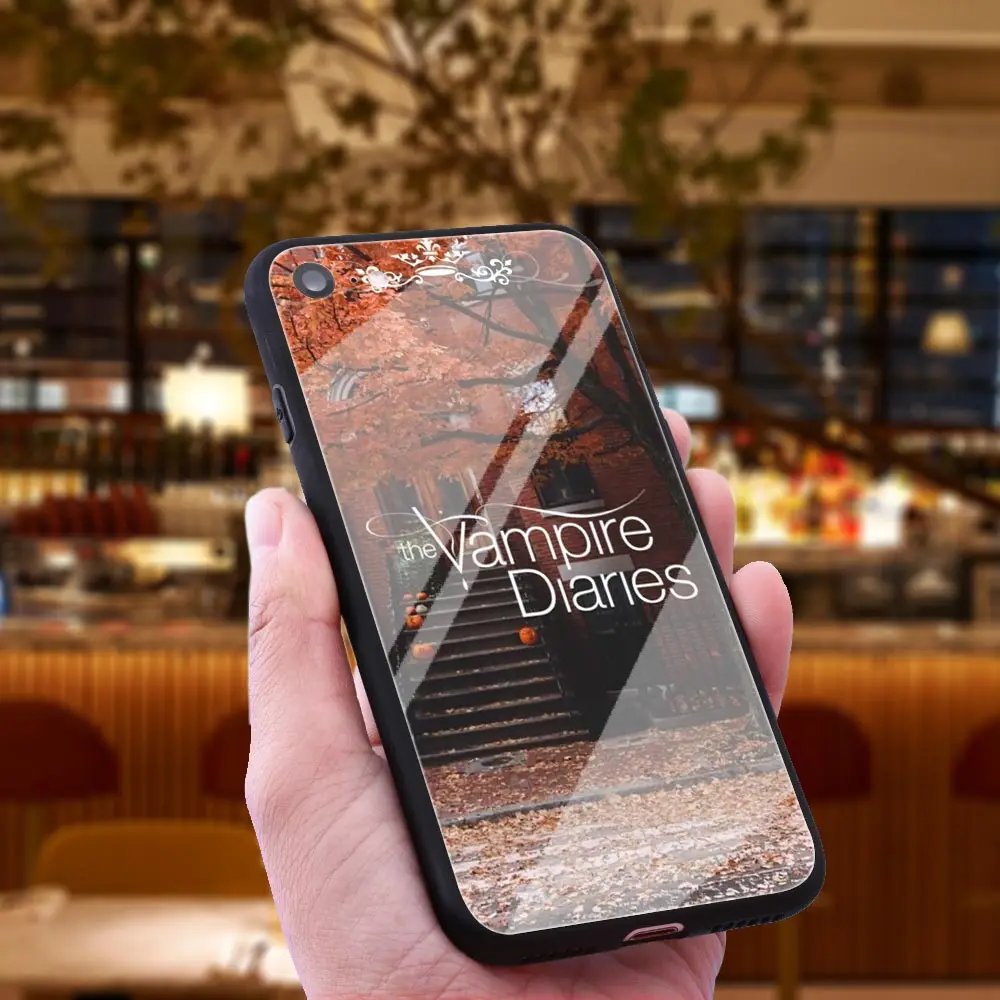 WEBBEDEPP Дневники вампира чехол из закаленного стекла для телефона Apple iPhone Xr Xs Max X или