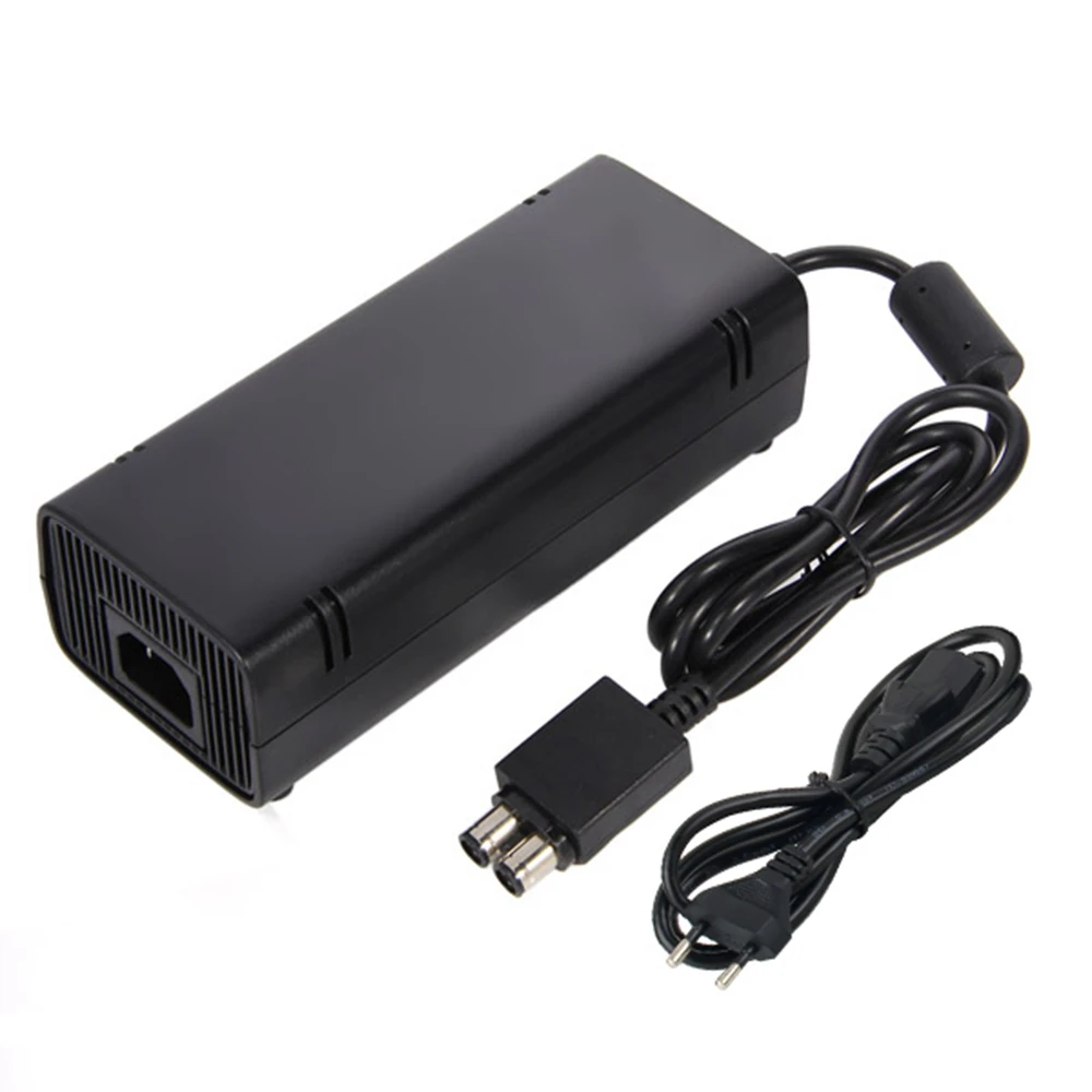 

20PCS High quality EU Plug 12V 135W AC Adapter Charger Power Supply Cord Cable For Xbox360 Xbox 360 Slim with DC cable