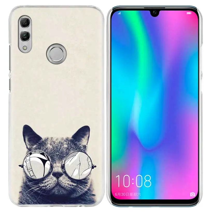 08 Очки Cat Жираф чехол для huawei Honor 8X Y9 9 10 Lite Play 7C 8C 8S 8A фотоаппаратов моментальной печати 7S 7A Pro V20 20i Y6 Y7 Y5 жесткий чехол из ПК для телефона - Цвет: 08