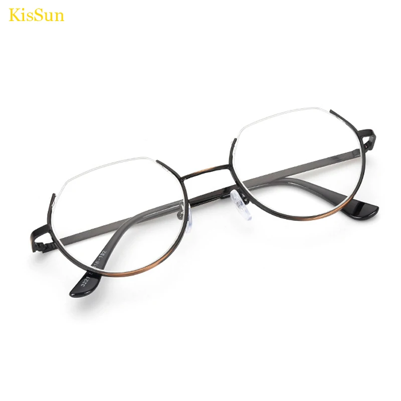 

138mm Round Transparent Glasses Men Clear Lens Reading Glasses Transparent Optical Retro Male Glasses Frames