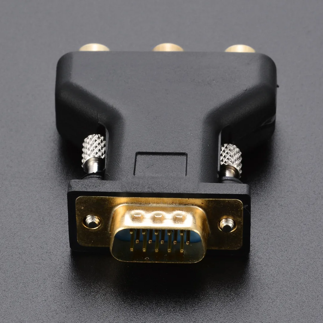 Новое поступление VGA RCA адаптер 3RCA Видео Женский в HD 15 Pin VGA конвертер стиль компонент видео Джек адаптер Mayitr