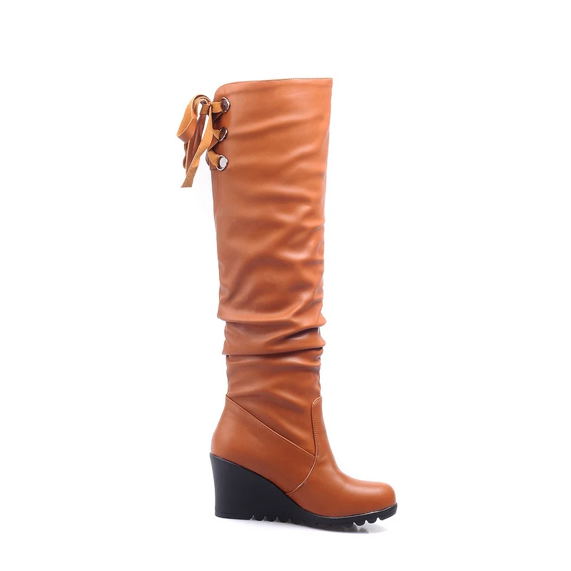 med heel wedges warm WH-1099Y drop | Женская одежда