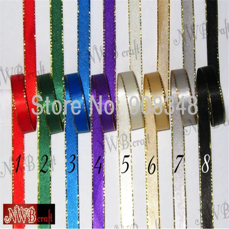 196 цветов 3/8 дюйма 9 мм полиэстер золото серебро фотоаксессуары ES009|satin ribbon|ribbon
