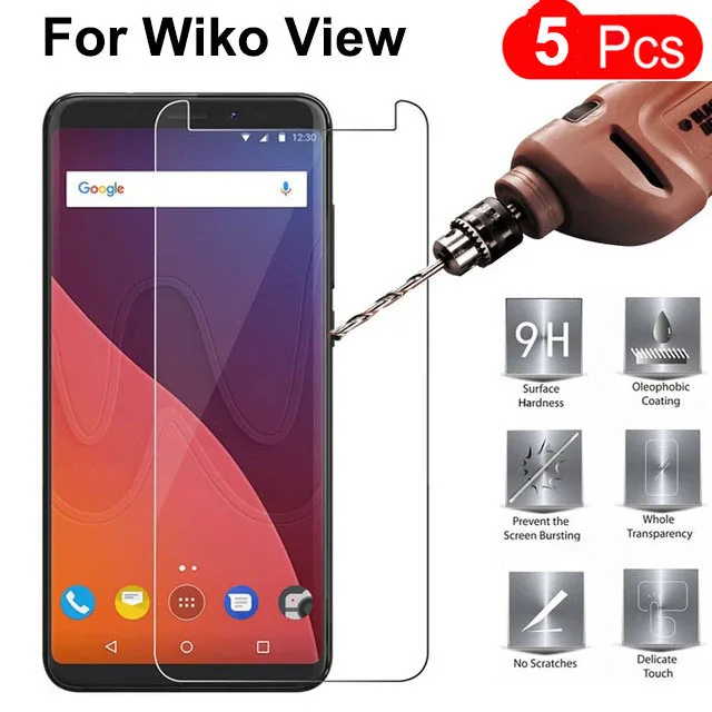 5PCS Tempered Glass for Wiko View Screen Protector 9H 2.5D Explosion-proof Phone Protective glass Film 5.7&quot | Мобильные телефоны