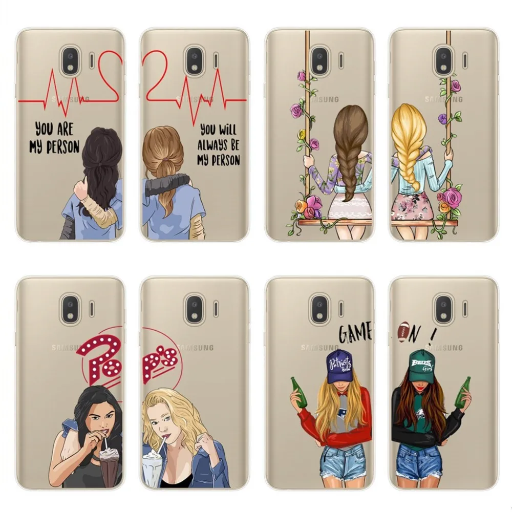Чехол для телефона RUIXKJ Best Friends мягкий ТПУ чехол Samsung Galaxy J3 J5 J7 2016 2017 J4 J6 Plus 2018 M10 M20