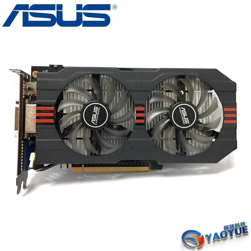 Asus GTX-750TI-OC-2GB GTX750TI GTX 750TI 2G D5 DDR5 128 бит настольных ПК Графика карты PCI Express 3,0 компьютеров видеокарта HDMI