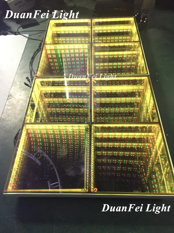 Бесплатная доставка 10 шт./лот 432 шт. 3d Зеркало led 1 м x Пол dmx авто танцпол для