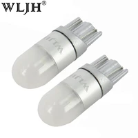 wljh 2x 6000k white car light t10 w5w led wedge bulb 3030 1smd auto dome reading parking lights sidemarker sidelight lamp bulbs