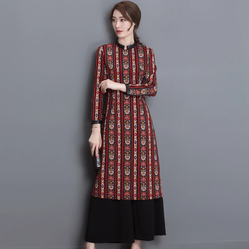 Новое поступление женское модное Повседневное платье с принтом в стиле ретро