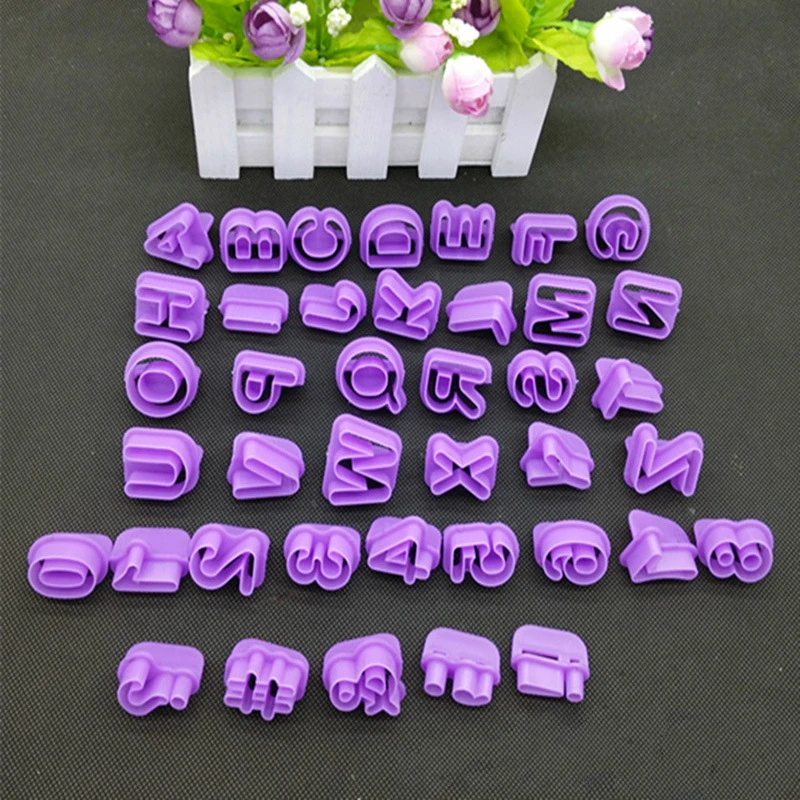 40 шт./компл. DIY искусственная английская буква 0-9 номер модель формы для печенья
