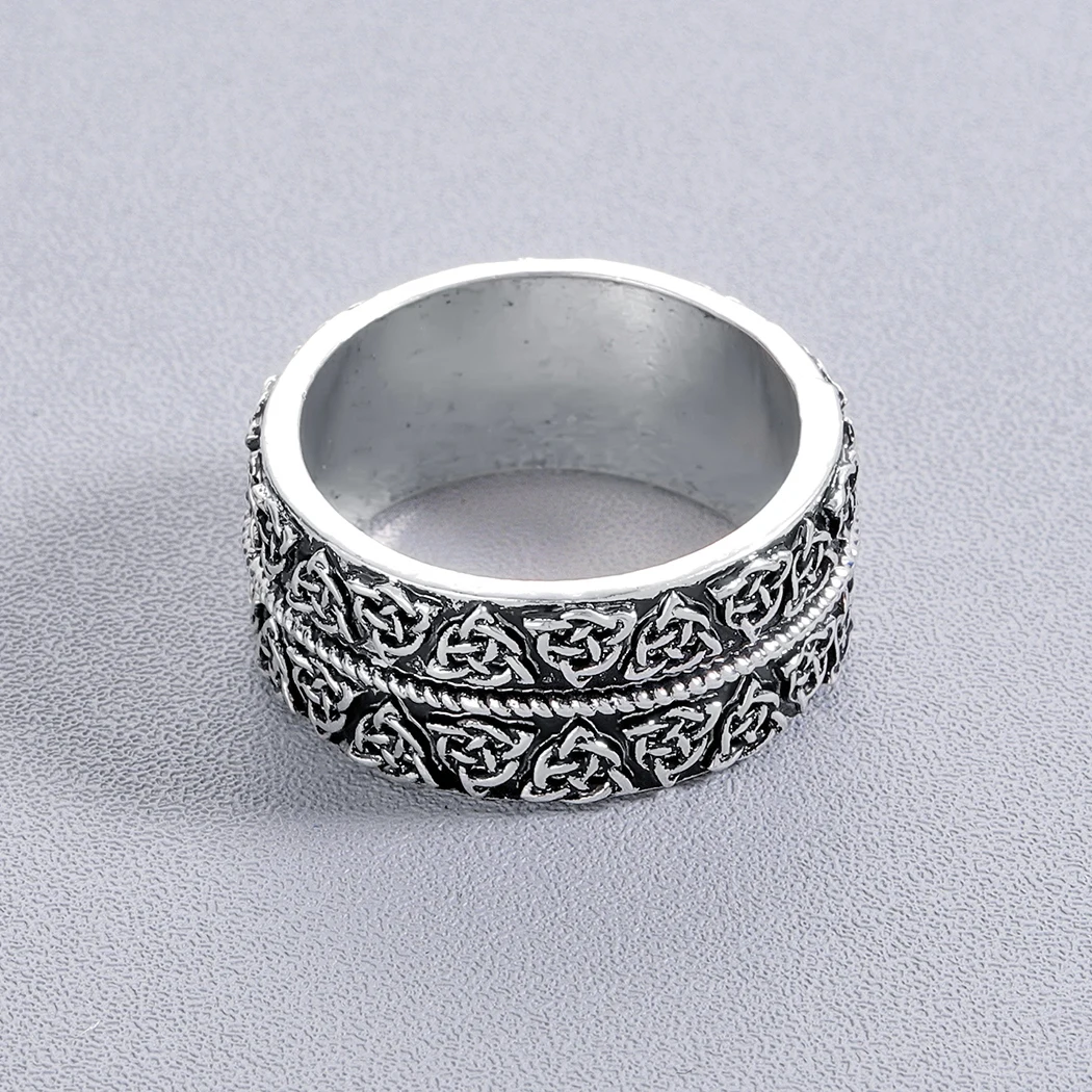 Kinitial модные руны викингов широкое кольцо резные узел кольца ювелирные изделия