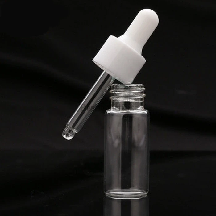 

200pcs 3ml/5ml/10ml Empty Clear Glass Dropper Bottles Pipette W/cover for Essential Oil