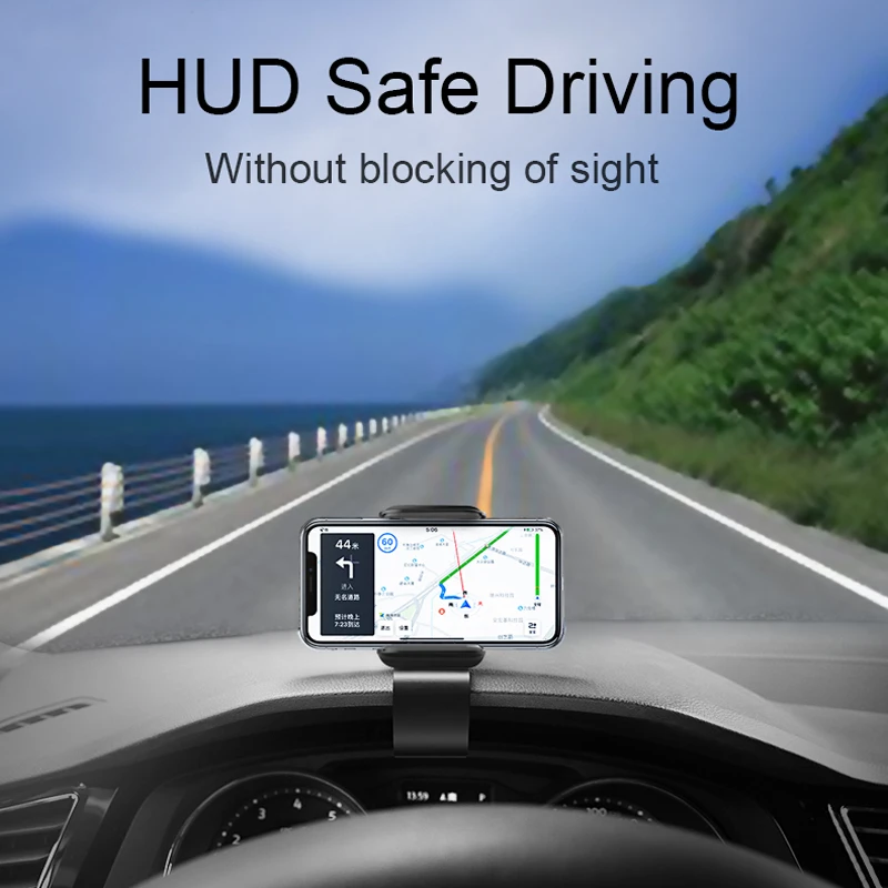 Univerola автомобильный держатель Регулируемый HUD держатель телефона на приборной панели автомобиля Зажим для GPS Подставка для samsung S9 S8 автомобильный держатель телефона клип стенд