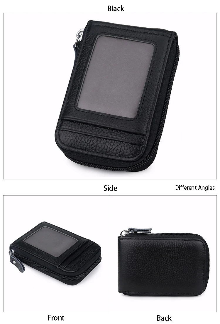 COMFORSKIN Brand Genuine Leather Card Wallet Hot RFID Protection Large Capacity Card Holders New Arrivals Organ Style Card Case