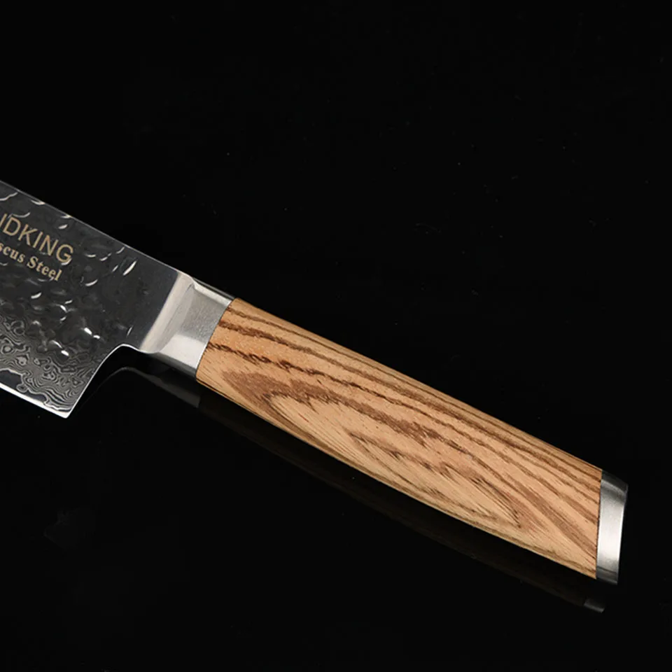 FINDKING 2017 Новый Zebra деревянная ручка дамасский нож 7 дюймов santoku шеф-повар 67 слоев