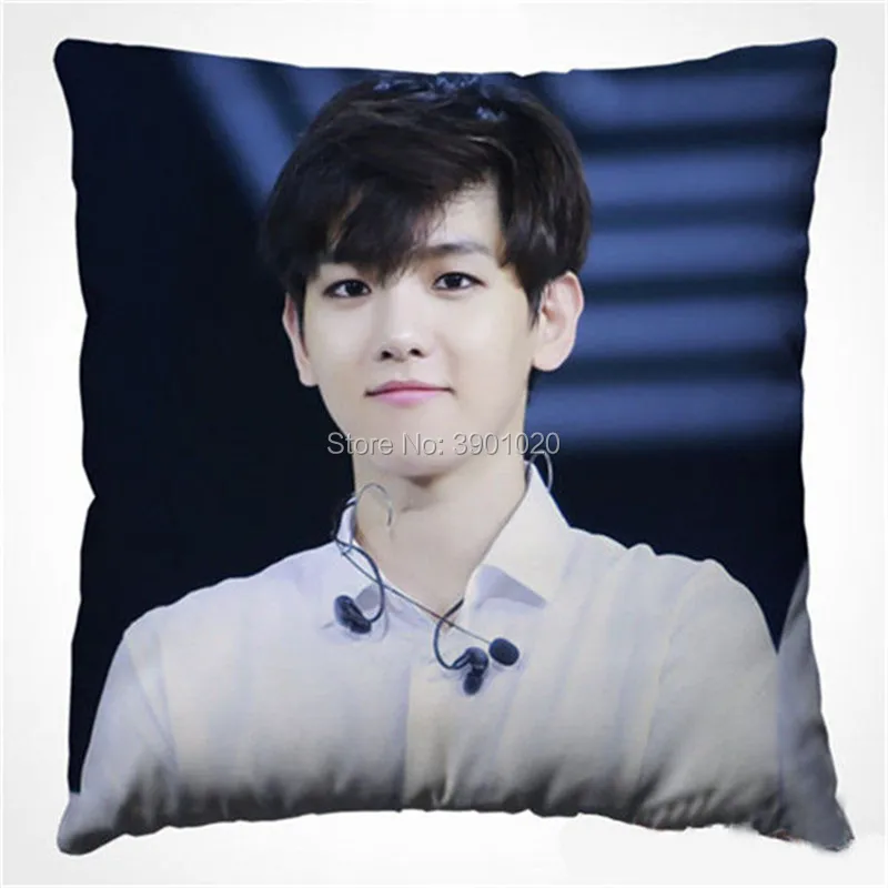 Kpop girl BAEKHYUN CHANYEOL квадратная подушка внутри|Подушки на кровать| |