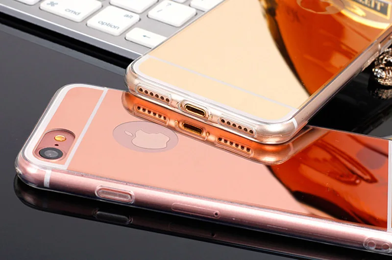 Мягкий блестящий чехол для Iphone X 10 8 с зеркалом макияжа iPhone 7 6 6S iPhone8 Plus 5 SE 5S |