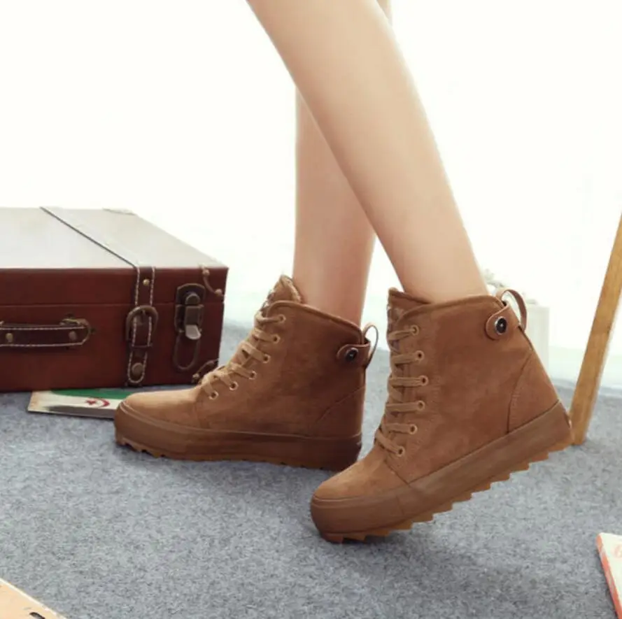 HEE GRAND/модные зимние ботинки Zapatos Mujer сезон зима осень женские без застежки на