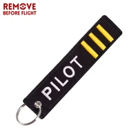 remove before flight keychain jewelry embroidery co pilot key chain for aviation gifts luggage tag label fashion keychains