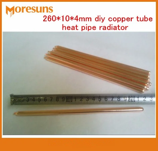 

Free Ship 5pcs Copper heatpipe 260*10*4mm DIY Copper tube radiator/sintered powder wick thermal solution copper pipe heatsink