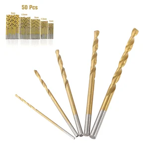 Набор сверл из быстрорежущей стали, 50 шт.компл., с титановым покрытием, сверла для деревообработки, 111223 мм