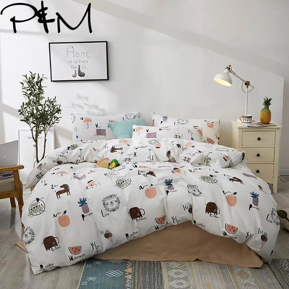 Papa & Mima Stick рисунок фруктовый принт модный стиль Хлопок Королева Твин Комплект