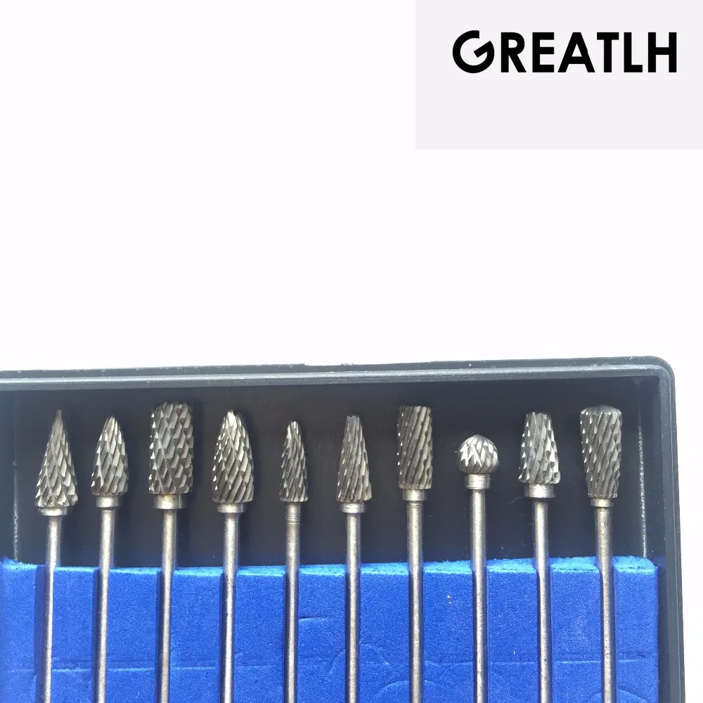 Вольфрам Сталь стоматологические боры Лаборатории Заусенцы режущего Бора 10