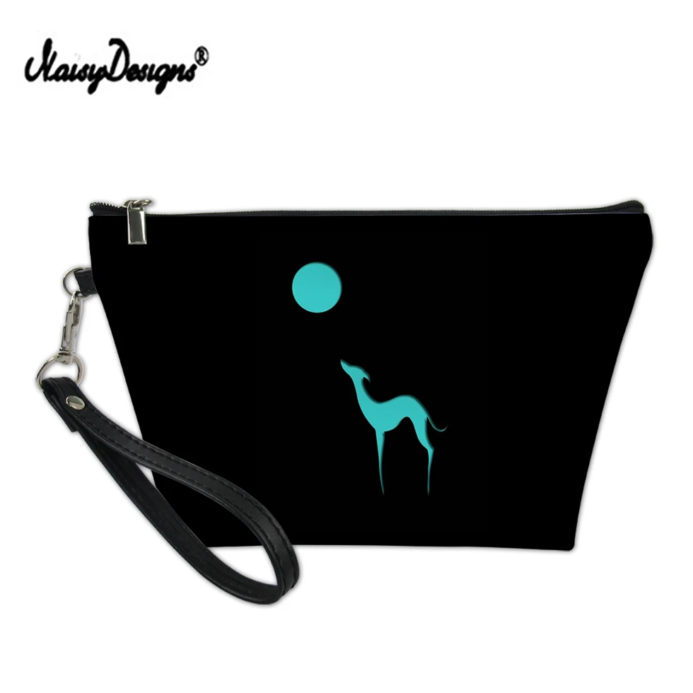Женская косметичка Greyhound с принтом собаки сумки для макияжа женская сумочка на
