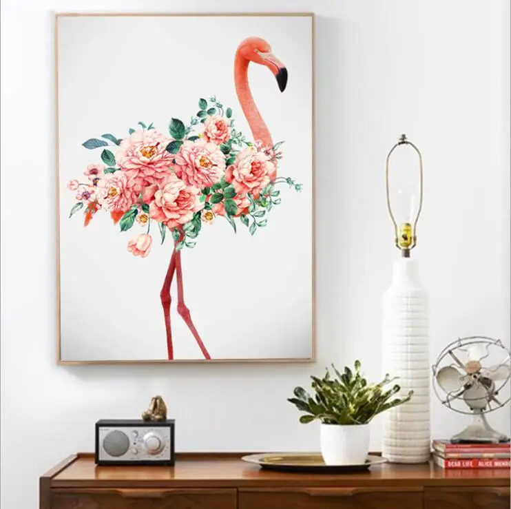 Цветок Фламинго Алмазная мозаика Home Decor Алмаз вышивка 5D поделки алмазов картина