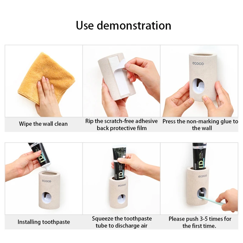 Автоматический Дозатор зубной пасты настенный для ванной комнаты|Наборы