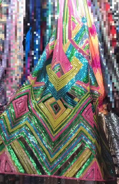 Блестящая кружевная ткань красивый дизайн женское платье материал для