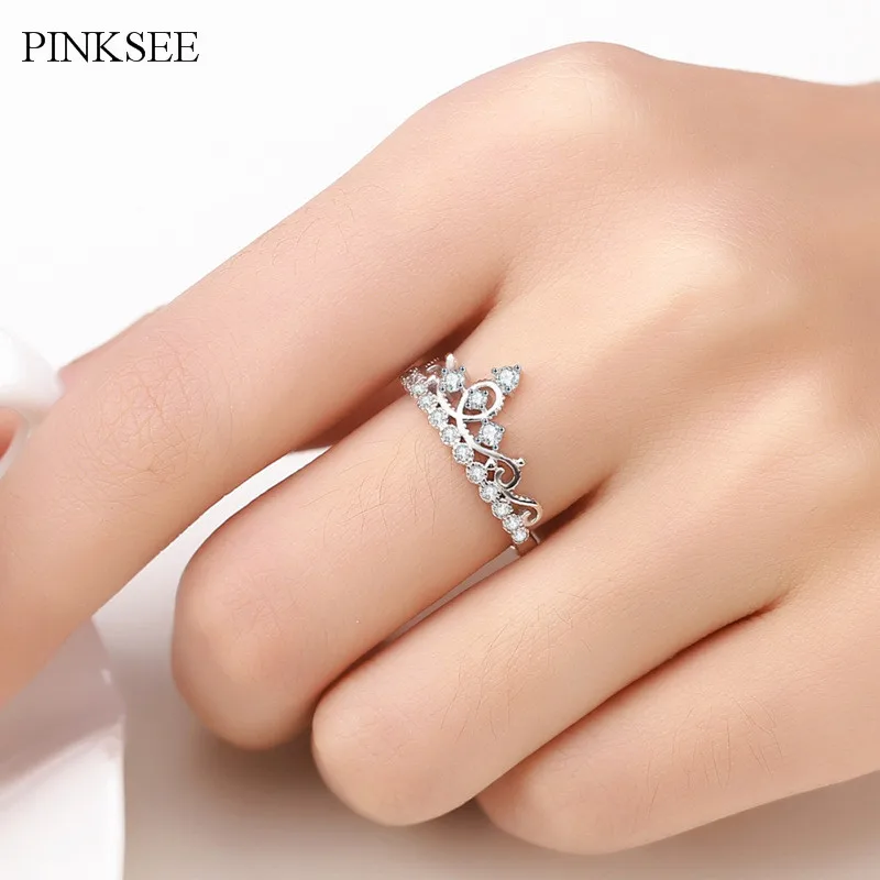 1 шт. посеребренные кольца PINKSEE в виде короны США европейский стиль модное