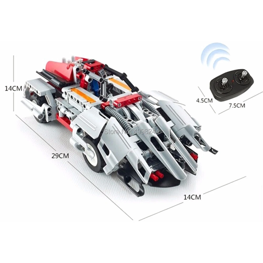 408 шт. 2в1 техника дистанционного управления rc sportscar грузовик гоночный автомобиль
